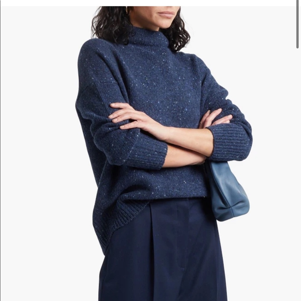 Vince Funnel Neck Wool Blend Sweater